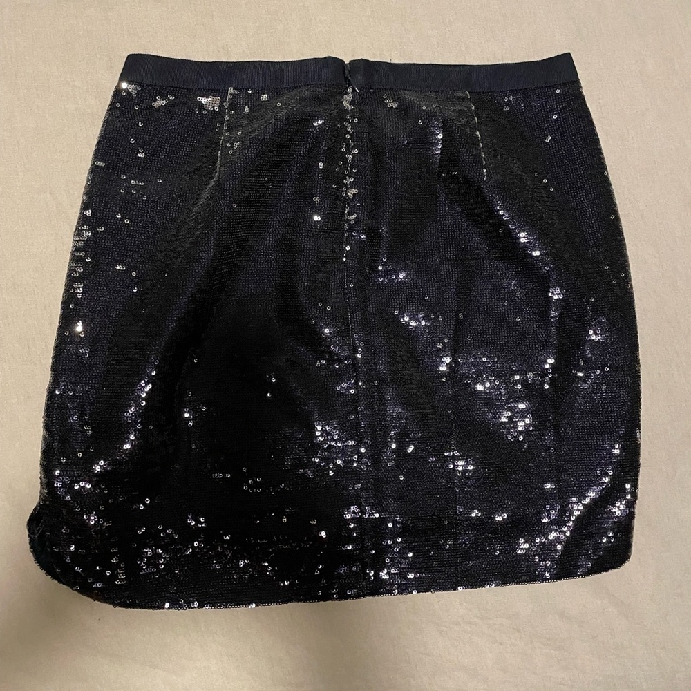 J. Crew NWT Sequin Mini Skirt in Indigo Size 2